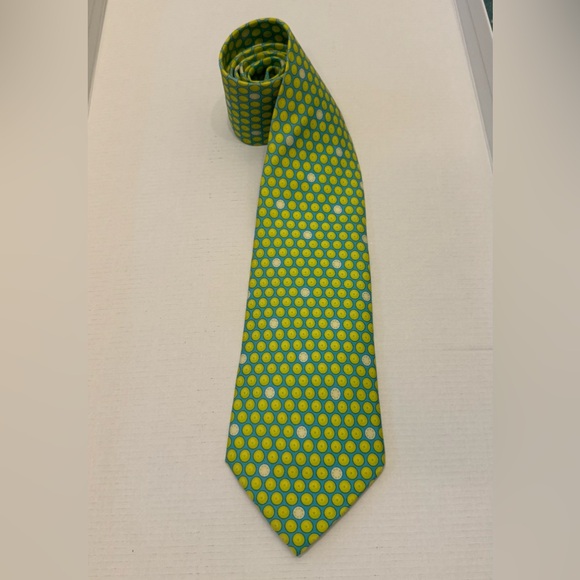 Hermes Designer Tie - Lemon/Lime - Picture 3 of 7
